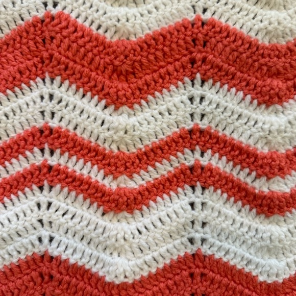 Granny blanket hand knit Vintage Square  Afghan Throw Blanket Multi Colour - Picture 4 of 6